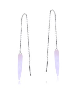 Rose Quartz Silver Earring STC-2085